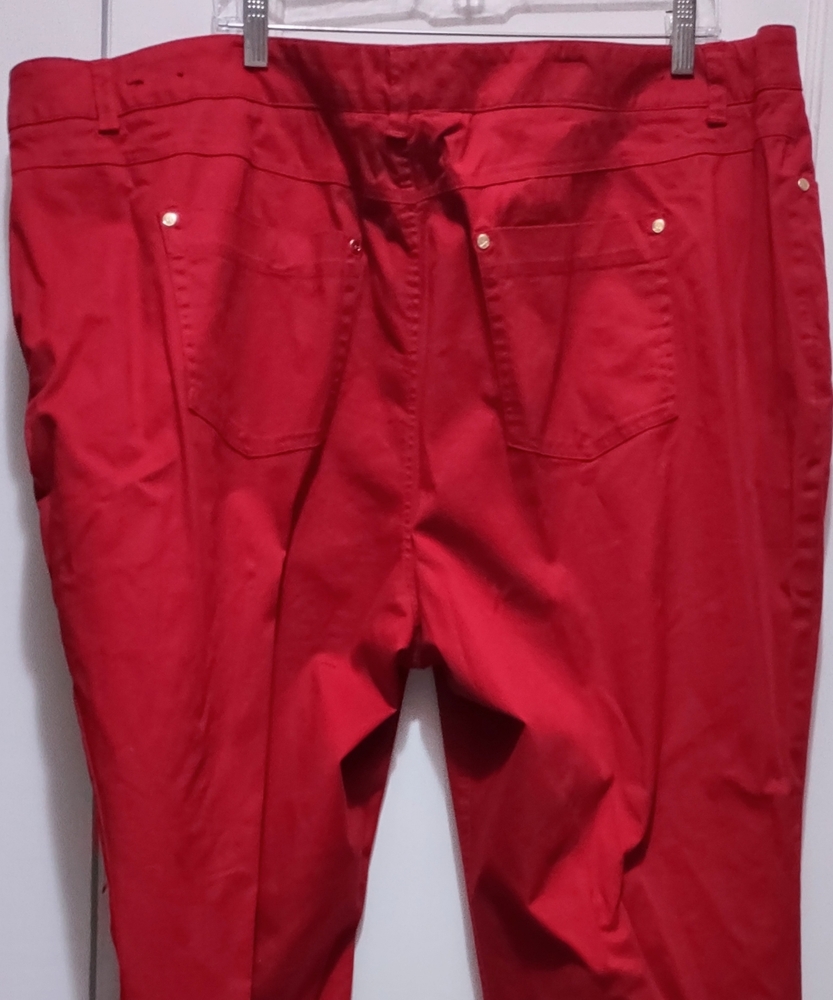 SALE!  Plus Size Red Pants NWOT - Picture 2 of 12